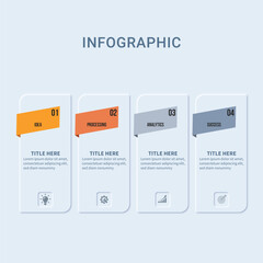 Business infographic 4 steps
