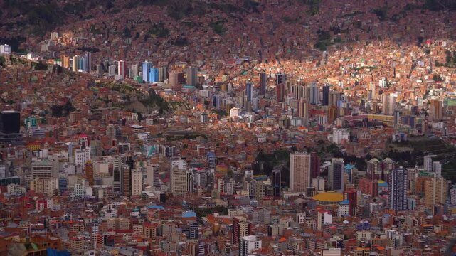 Dense Urban Layers of La Paz from Above
