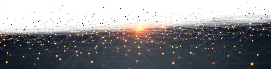 Fototapeta premium Abstract Digital Network Geometry with Dots and Lines for Technology Communication and Molecular Structure Visualization