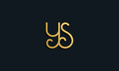Luxury fashion initial letter YS logo.