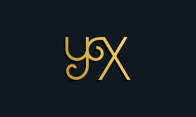 Luxury fashion initial letter YX logo.
