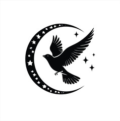 Animal and Bird Silhouette Icons Set – Vector Collection of Farm Animals, Birds, and Pets in Black Silhouette Style