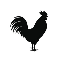 Animal and Bird Silhouette Icons Set – Vector Collection of Farm Animals, Birds, and Pets in Black Silhouette Style