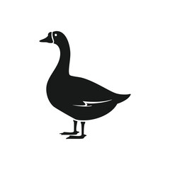 Animal and Bird Silhouette Icons Set – Vector Collection of Farm Animals, Birds, and Pets in Black Silhouette Style