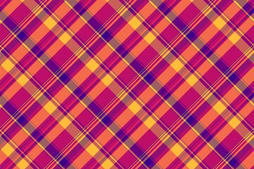 Collection check vector seamless, stylish texture textile background. Stationary plaid fabric tartan pattern in pink and red colors.