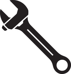 wrench silhouette vector illustration