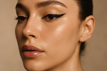 Elegant makeup glowing skin