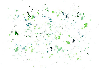 Farbkleckse, Aquarell Sprenkel in Grün und Türkis für Hintergründe