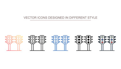 Trafic Light icon design with white background stock illustration