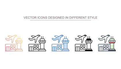 Airport icon design with white background stock illustration