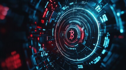 Obraz premium Quantum Blockchain Concept