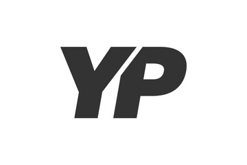 YP Techno Editable Font Logo For Corporate Branding. Bold, Futuristic Design With Unique Typographic Ideas. Minimal Custom Type And Dynamic Letter