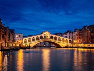 Fototapeta premium Bridge of Sighs, Venice, Night View