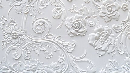 Fototapeta premium Retro - Style White 3D Texture: Ideal Postcard Background for Weddings