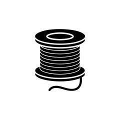 creative details cable spool icon vector illustration