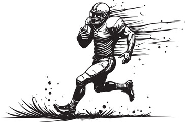 American Gridiron Shadows: Dynamic Silhouettes of Football Athletes in Action