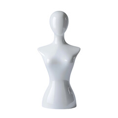 A female mannequin shape on transparent background
