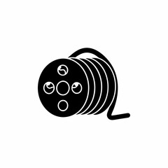 creative details cable spool icon vector illustration