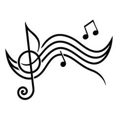 vector illustration of an abstract music background