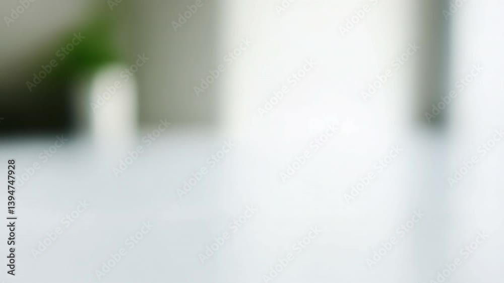 Poster Abstract Blur of Bright Space: Evokes a sense of calm and simplicity, the soft focus lends a serene atmosphere of light.