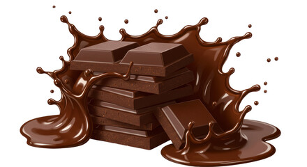 Isolated Chocolate Splash