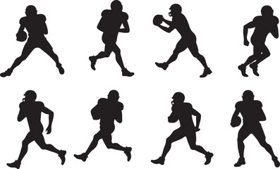 American Gridiron Shadows: Dynamic Silhouettes of Football Athletes in Action