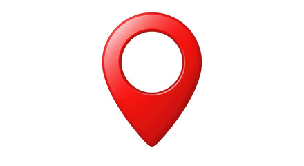 Isolated Red Location Pin