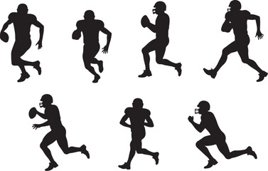American Gridiron Shadows: Dynamic Silhouettes of Football Athletes in Action