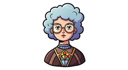 Isolated Cartoon Woman