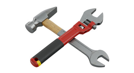 Isolated Hammer and Wrench