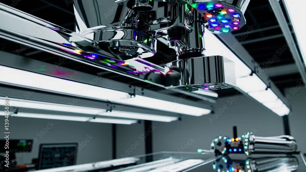 Aufkleber Modern robotic arms perform intricate tasks in a high-tech facility showcasing advanced automation techniques