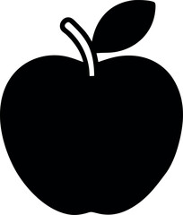apple silhouette vector illustration