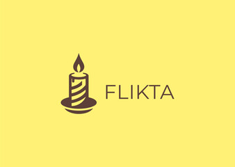 Candle logo with calm, warm light theme