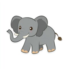 Fototapeta premium Cute cartoon elephant