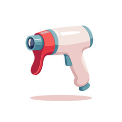 Retro toy gun illustration with vibrant colors no background  