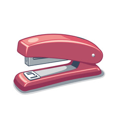 Red stapler illustration no background  