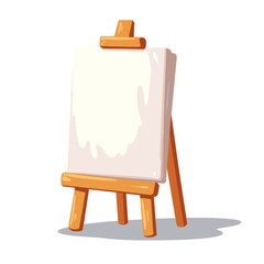 Blank canvas on easel ready for creativity  