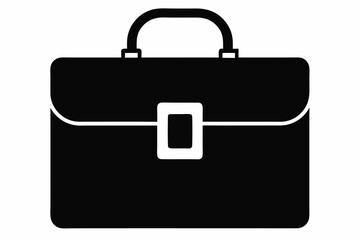 Lawyer Briefcase Design Silhouette Vector Illustration