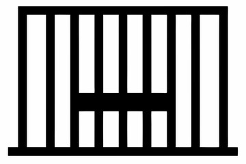 Prison Bars Design Silhouette Vector Illustration