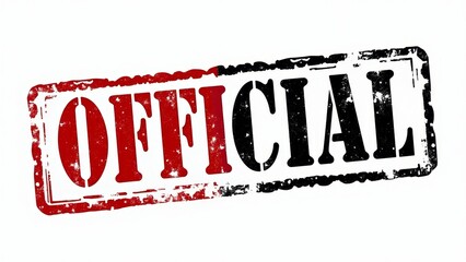 Official Rubber Stamp - Red, Black