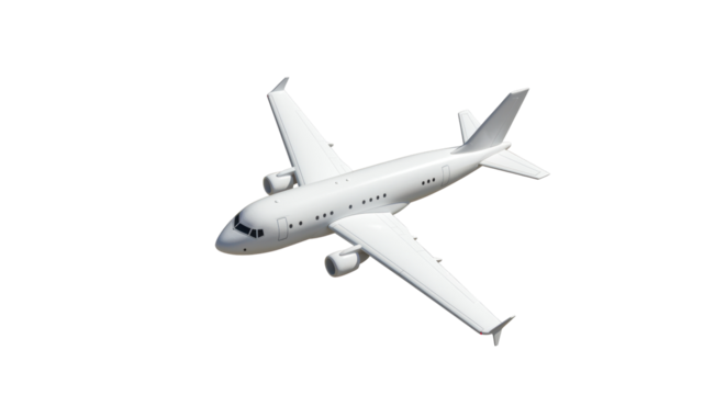 Isolated White Airplane
