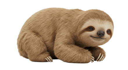 Isolated Smiling Sloth
