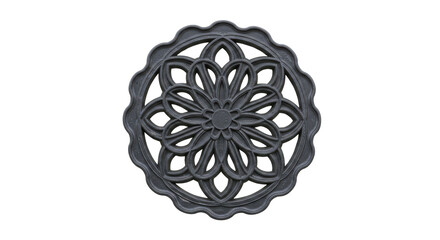 Isolated Floral Medallion Design