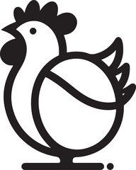 Hen Layered Semi Circles Logo Vector