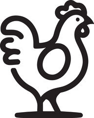 Fototapeta premium Hen Layered Semi Circles Logo Vector