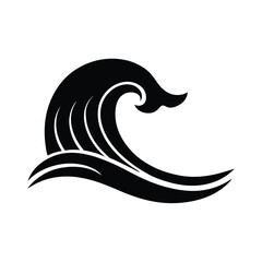 Minimalist Wave Silhouette Vector Design