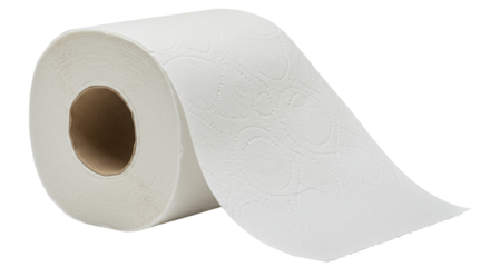 Isolated Roll of toilet paper