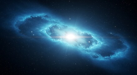 Fototapeta premium Celestial Nebula: A Cosmic Symphony of Light and Color