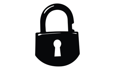 Round digital padlock icon silhouette, round digital padlock icon silhouette vector illustration design on white background. 