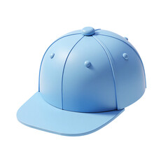 Blue Snapback Hat Cap Fashion Style 3D Render Icon Illustration Cute Cartoon Style Design Element